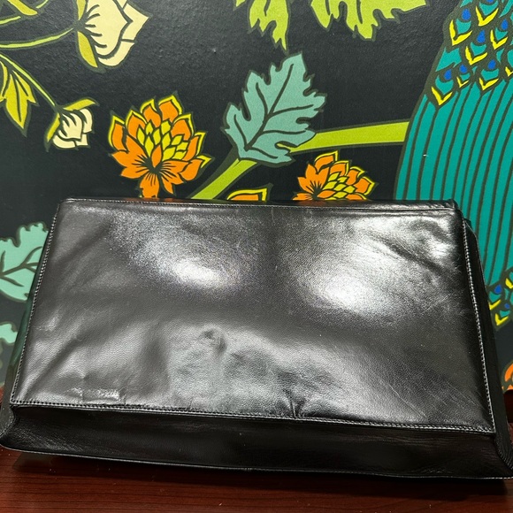 Vintage Bally Leather Clutch Crossbody Blitz Zipper Snakeskin 1970s - Picture 8 of 12